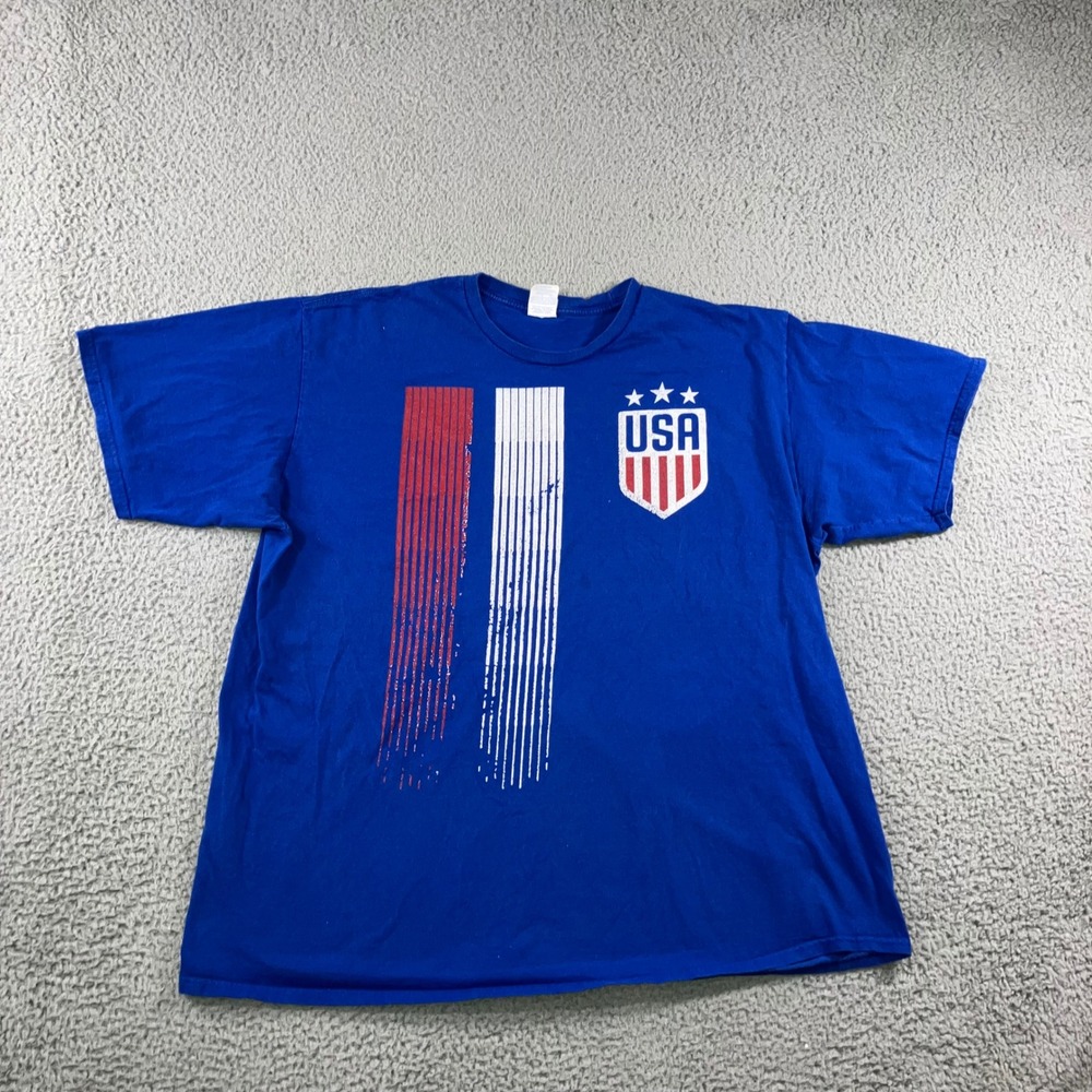 USA Soccer‎ T Shirt Men 2XL Graphic Short Sleeve Crew Neck Retro Y2K